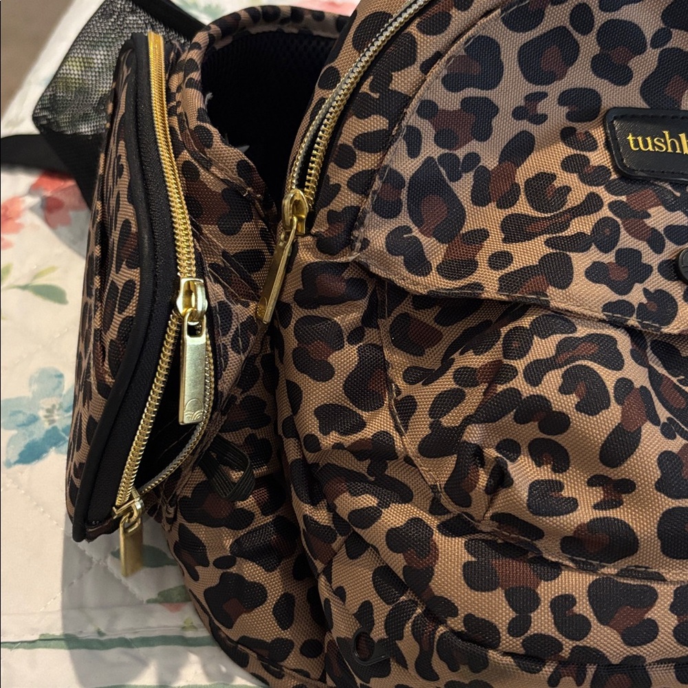 Tushbaby Leopard Print Backpack - Picture 2 of 6
